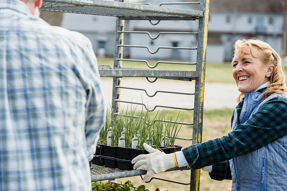 happy horticulturist business lady