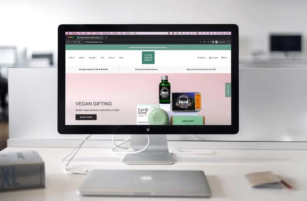 little green basket ecommerce screen