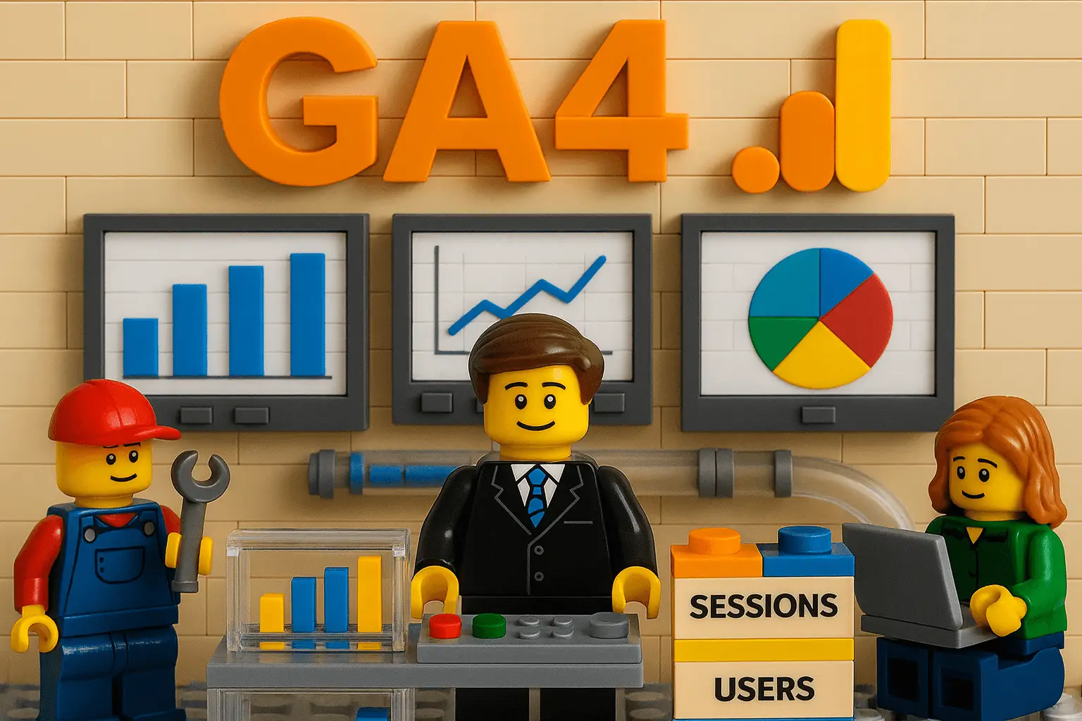 lego style image reflecting an article about making the most of GA4 for businesses