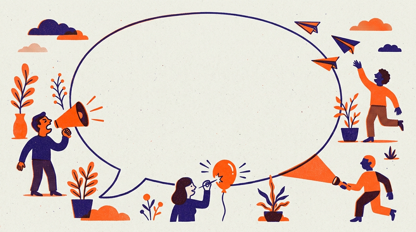 seo myths debunked risograph illustration